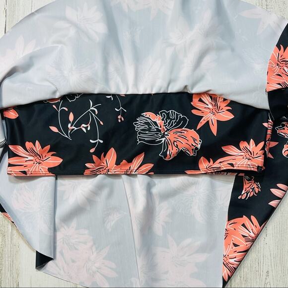 Floral Flounce Tankini High-Waisted Ruched Bottoms - Picture 4 of 7